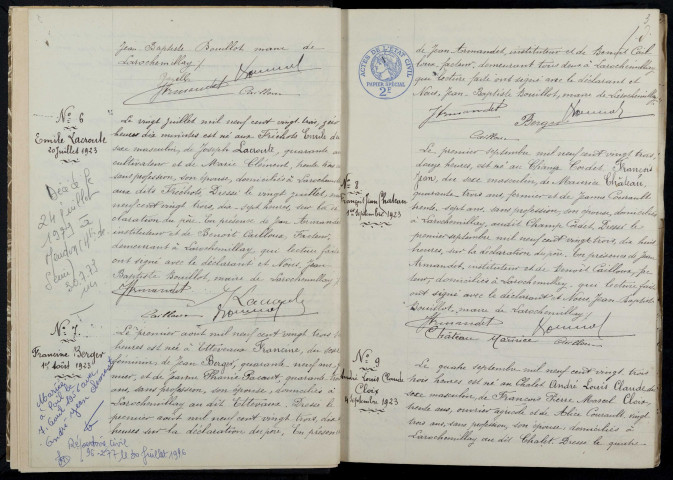 Larochemillay : actes d'état civil.