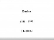 Oudan : actes d'état civil.