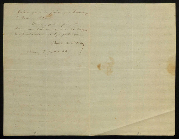 MOREAU DE CHARNY (François), peintre et poète (1809-1887) : 6 lettres.