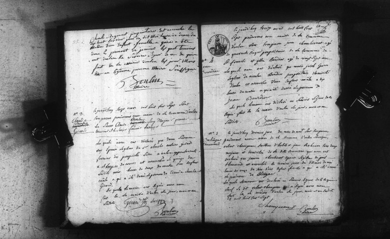 Oulon : actes d'état civil.