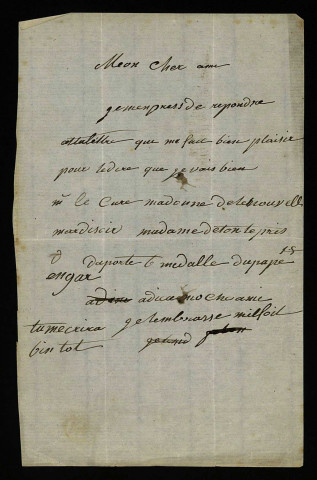 Correspondants non identifiés : 61 lettres, 2 cartes postales illustrées.