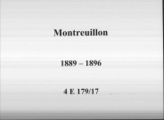 Montreuillon : actes d'état civil.
