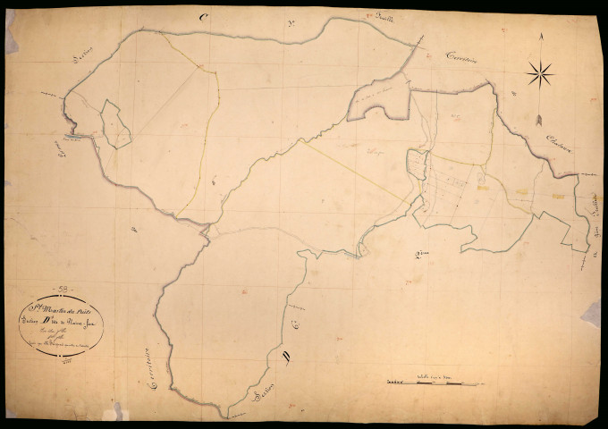 Saint-Martin-du-Puy, cadastre ancien : plan parcellaire de la section D dite de Plainefas, feuille 1