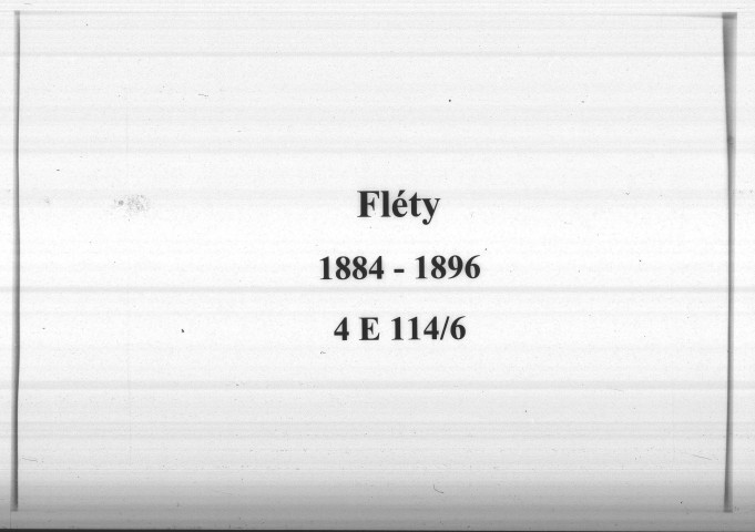 Fléty : actes d'état civil.