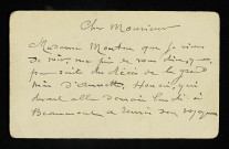 MOUTON (Marie Louise), épouse d'Alexis Mouton : 81 lettres.