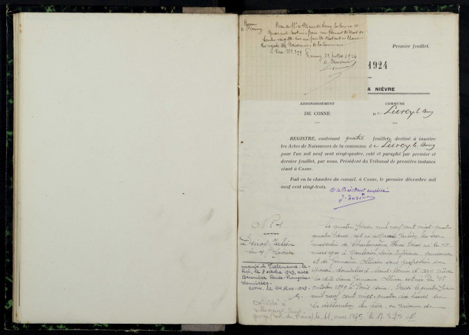 Lurcy-le-Bourg : actes d'état civil.