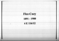 Flez-Cuzy : actes d'état civil.