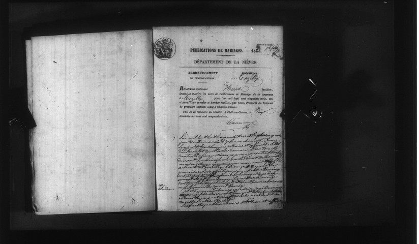 Tazilly : actes d'état civil.