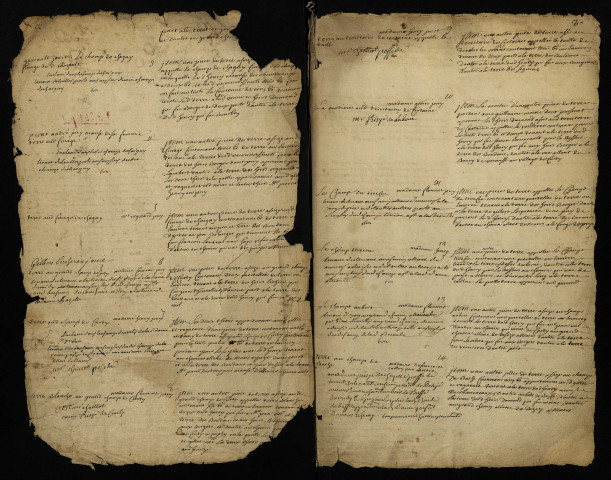 Terrier d'Imphy, établi par Petit, notaire royal, pour Antoine de La Grange, chevalier des ordres, seigneur d'Arquian et de Montigny, baron de Prye et d'Imphy, et Anne d'Ancienville, son épouse, avec table nominative.