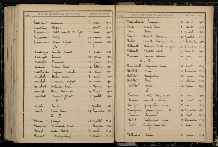 Garchy : table décennale.