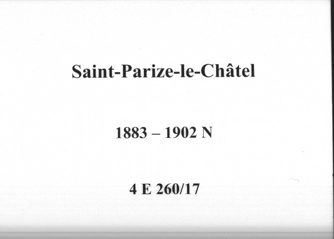 Saint-Parize-le-Châtel : actes d'état civil (naissances).