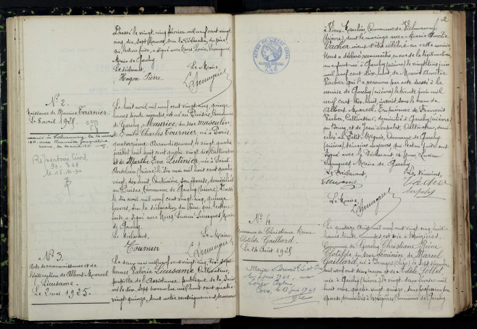 Garchy : actes d'état civil.