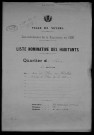 Nevers, Quartier de Loire, 8e section : recensement de 1926