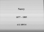 Narcy : actes d'état civil.