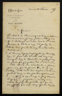 LANTOINE (Albert), publiciste à Arras, directeur de L'Echo des Rosati (1869-1949) : 1 lettre.