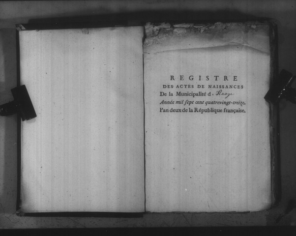 Ruages : actes d'état civil.