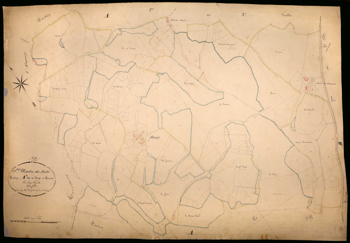 Saint-Martin-du-Puy, cadastre ancien : plan parcellaire de la section A dite de Berges et Seneux, feuille 3