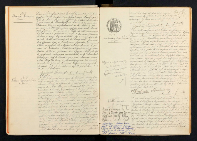 Montigny-en-Morvan : actes d'état civil.