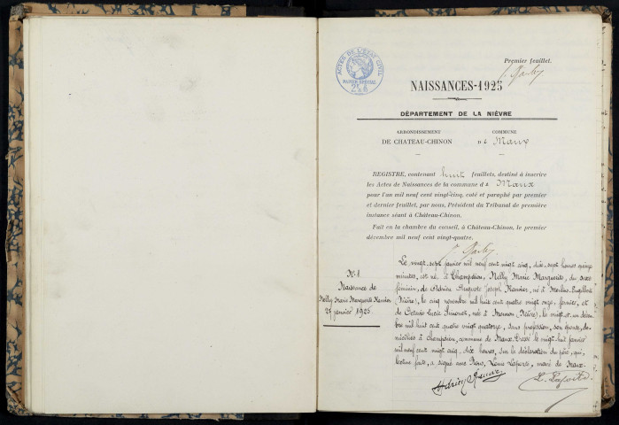 Maux : actes d'état civil.