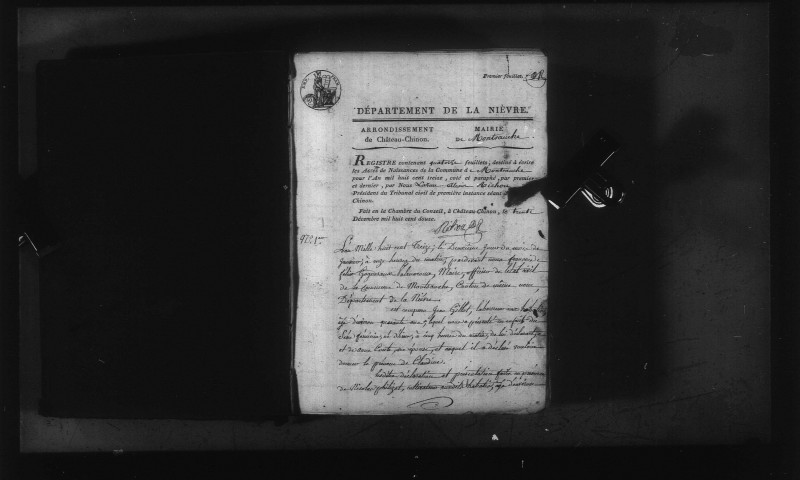 Montsauche-les-Settons : actes d'état civil.