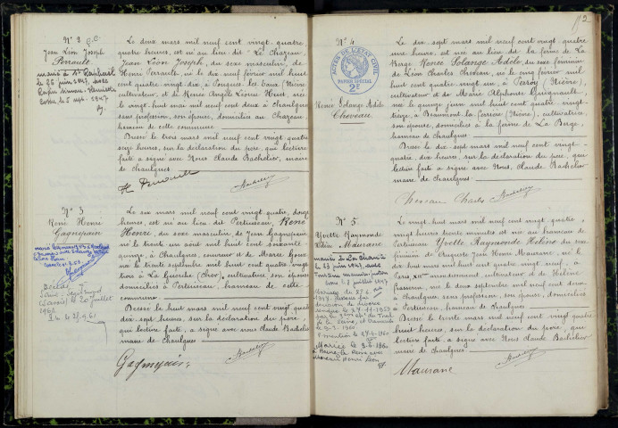 Chaulgnes : actes d'état civil.