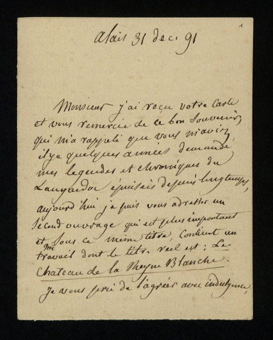 DESTREMX (Léonce de Christol), homme politique (1820-1901) : 2 lettres.