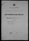 Nevers, Quartier du Croux, 41e section : recensement de 1936