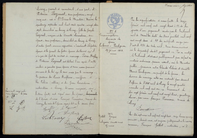 Livry : actes d'état civil.