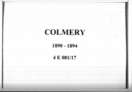 Colméry : actes d'état civil.