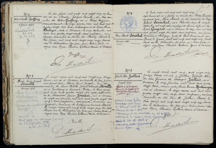 Ouroux-en-Morvan : actes d'état civil.