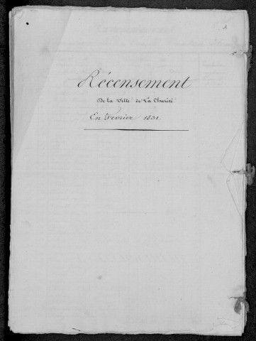 La Charité-sur-Loire : recensement de 1831