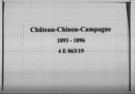 Château-Chinon Campagne : actes d'état civil.