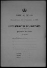 Nevers, Quartier de Loire, 9e section : recensement de 1911