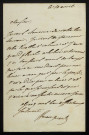 SAINT-MARC-GIRARDIN, homme politique et écrivain (1801-1873) : 1 lettre.