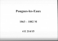 Pougues-les-Eaux : actes d'état civil.