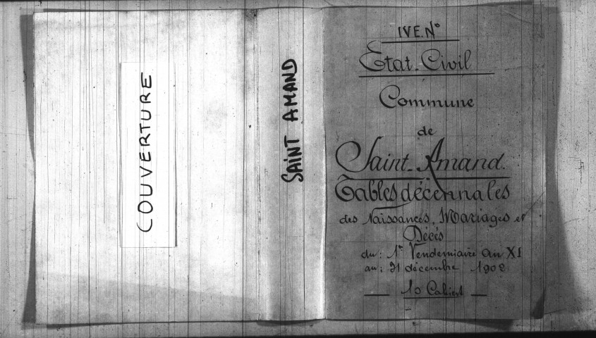 Saint-Amand-en-Puisaye : tables décennales.