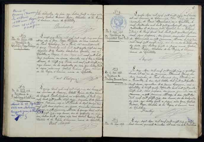 Châtillon-en-Bazois : actes d'état civil.