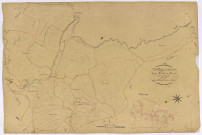 Alligny-en-Morvan, cadastre ancien : plan parcellaire de la section F dite de Marnay, feuille 1