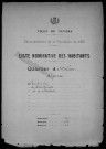 Nevers, Quartier de Loire, 3e section : recensement de 1921