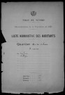 Nevers, Quartier de la Barre, 9e section : recensement de 1921