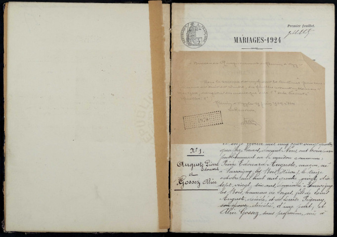 La Fermeté : actes d'état civil.