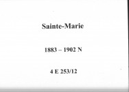 Sainte-Marie : actes d'état civil (naissances).