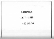 Lormes : actes d'état civil.