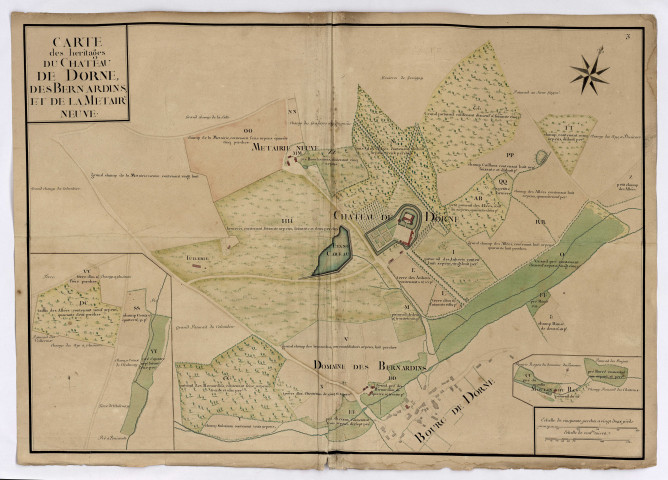 Justices et seigneuries de la terre de Dornes : atlas terrier.