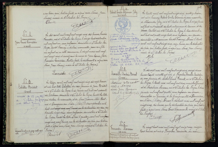 Saint-Aubin-les-Forges : actes d'état civil.