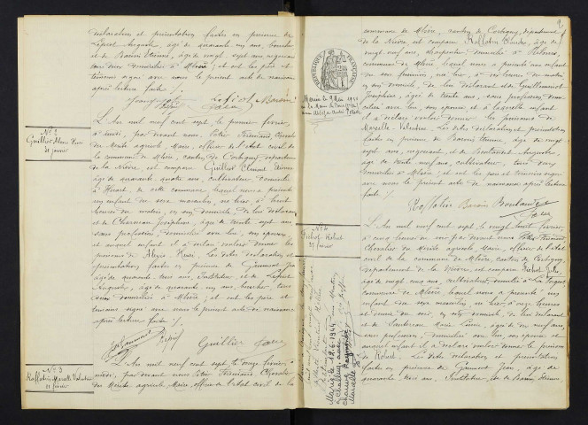 Mhère : actes d'état civil.