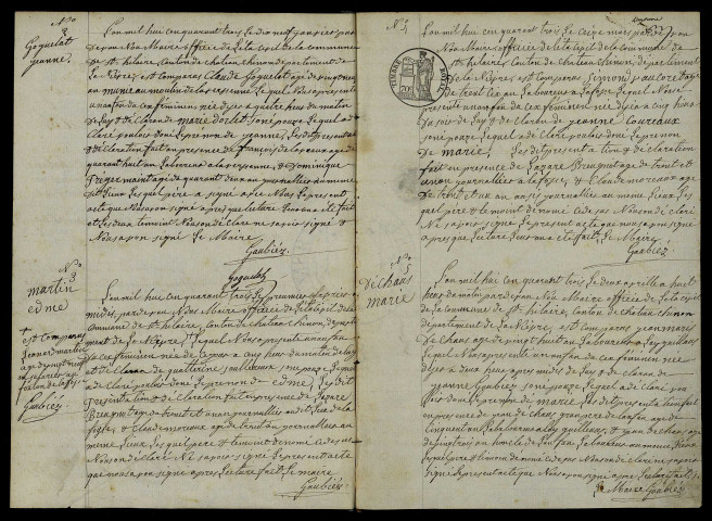 Saint-Hilaire-en-Morvan : actes d'état civil.