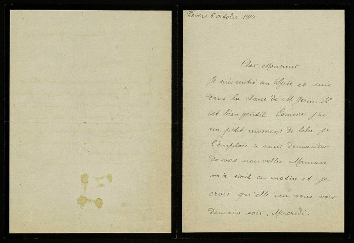 CHARPENTIER (Henri), fils de Hubert Charpentier (né en 1901) : 1 lettre, 1 carte postale illustrée