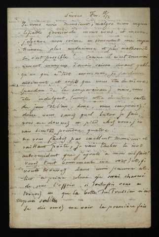 BONHOMME (François), peintre (1809-1881) : 4 lettres.