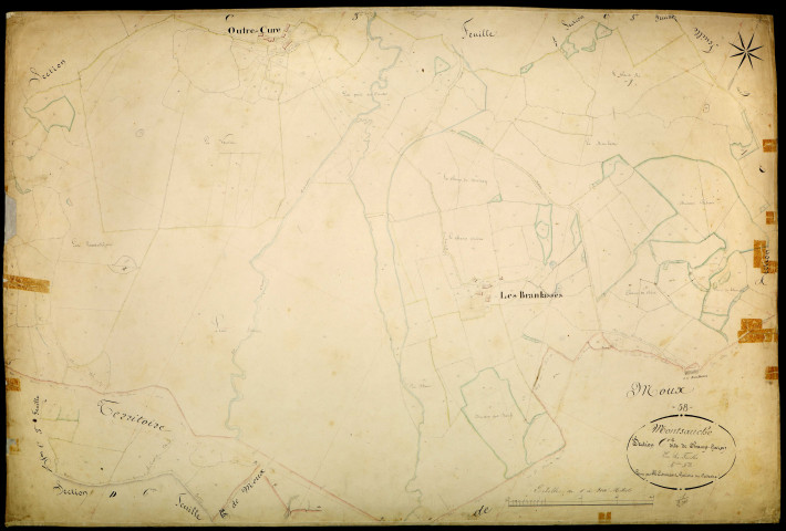 Montsauche-les-Settons, cadastre ancien : plan parcellaire de la section C dite de Champ-Gazon, feuille 4